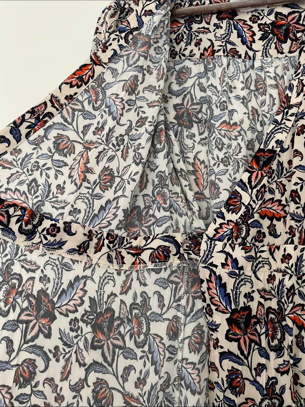 Velvet by Graham &Spencer Floral Long Sleeve Wrap Maxi Resort Dress - Picture 7 of 7